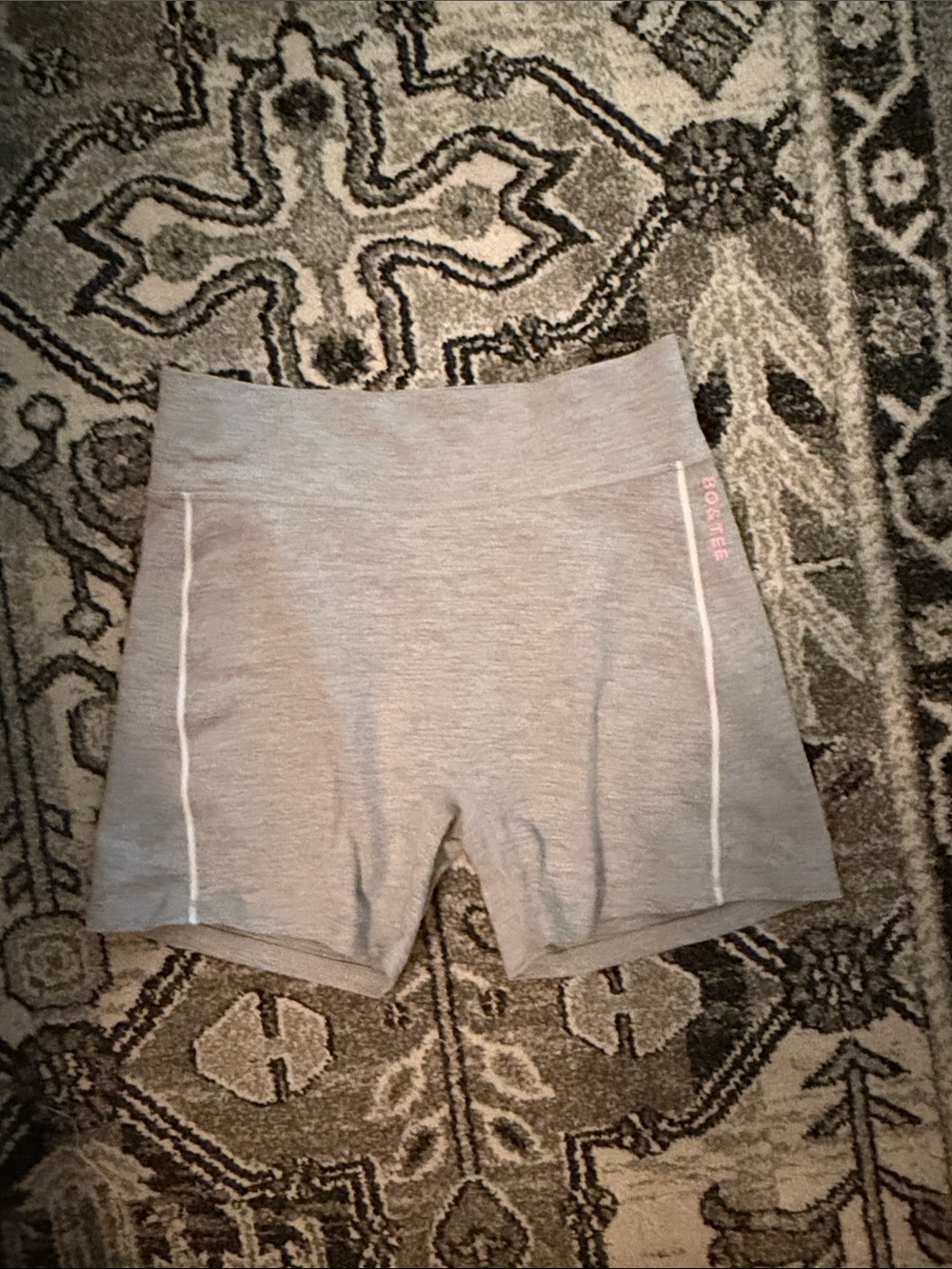Bo and tee Light Gray Women’s Athletic Shorts